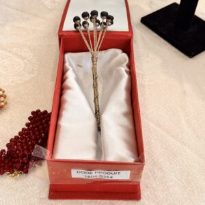 Black Flower Brooch