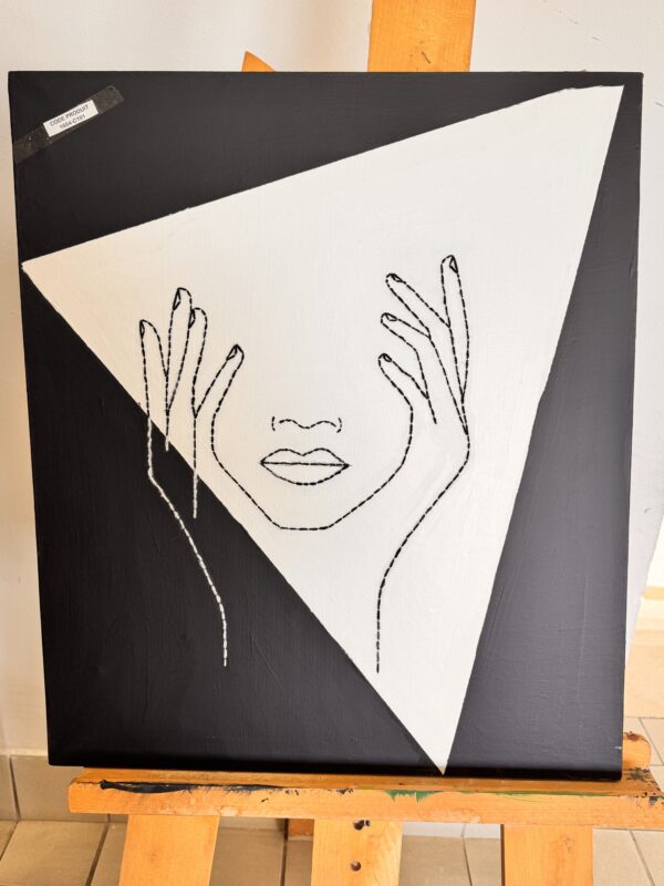 Black & White Triangle Canvas