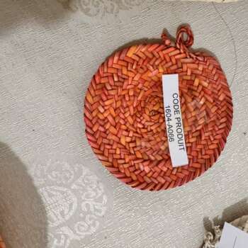 Dessous-de-plat rond en palmier