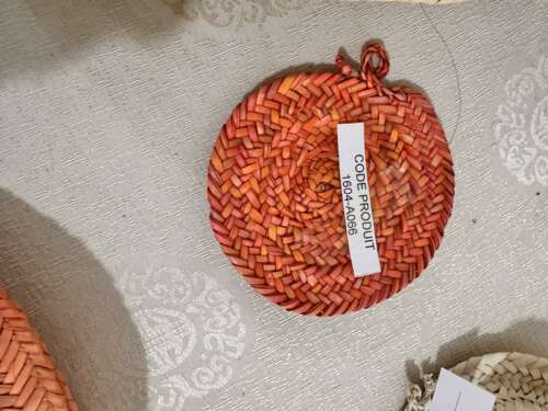 Dessous-de-plat rond en palmier