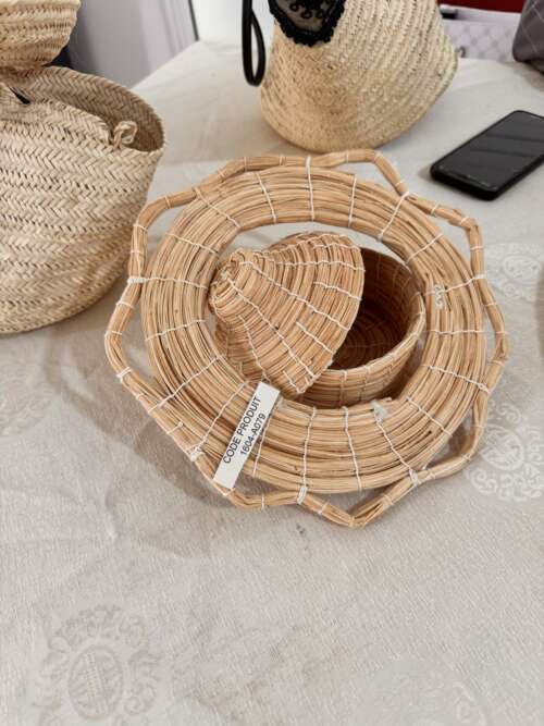 Corbeilles en palmier (lot)