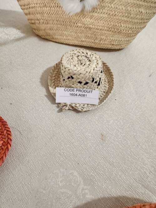 Chapeau en palmier tressé
