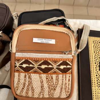 Sac bandoulière en cuir et kilim