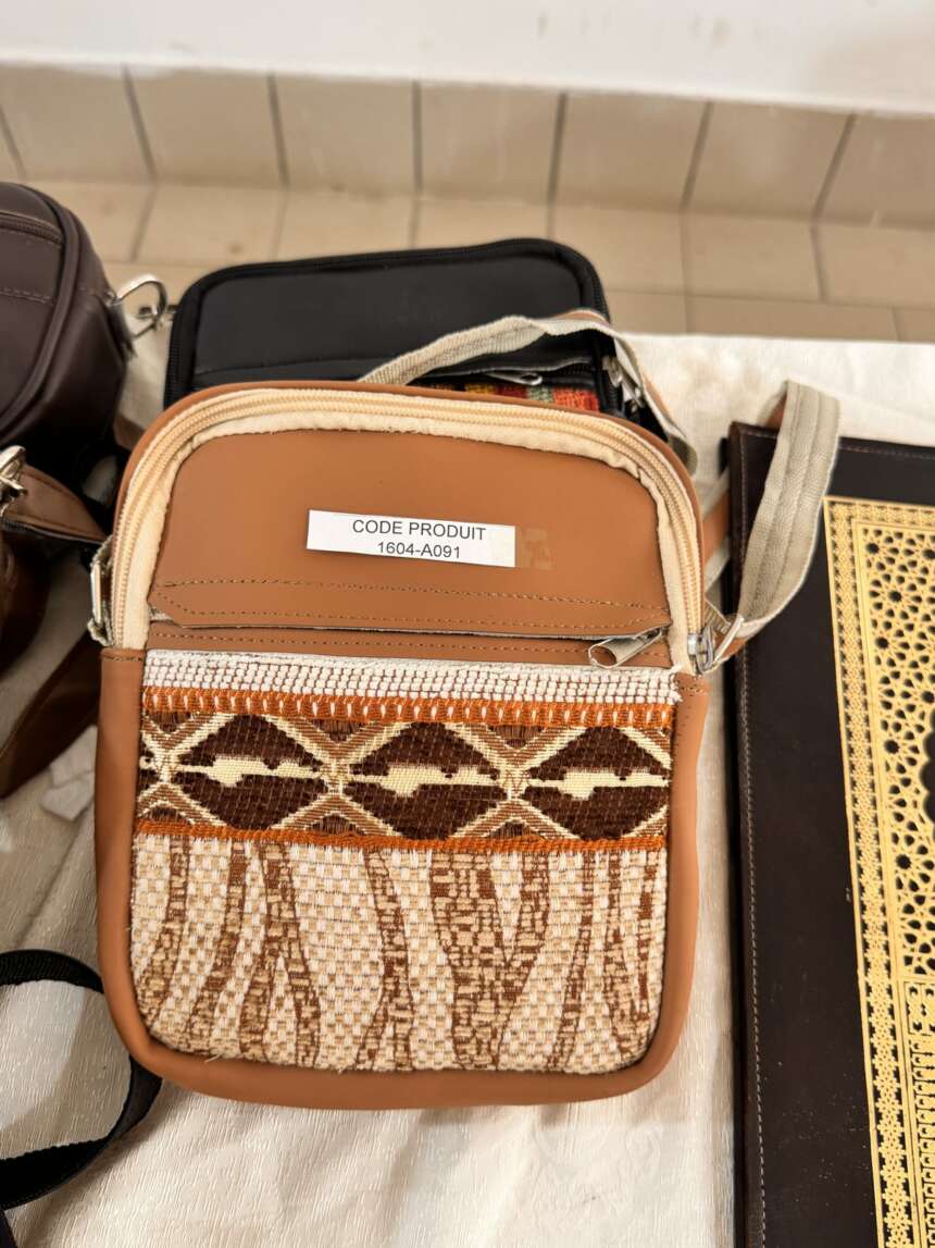 Sac bandoulière en cuir et kilim