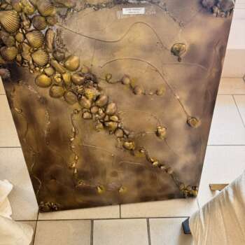 Tableau abstrait texturé