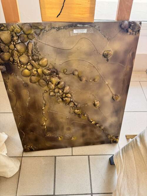 Tableau abstrait texturé