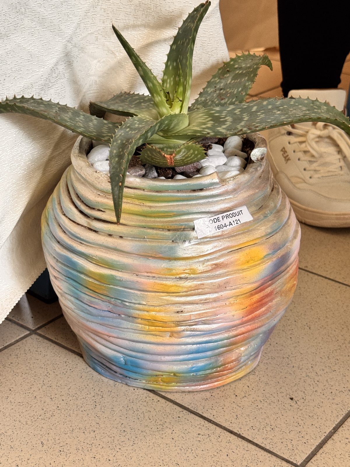 Vase en céramique multicolore