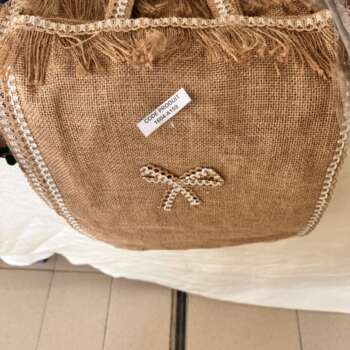 Sac en jute à nœud perlé