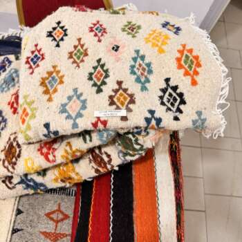 Tapis kilim à losanges colorés