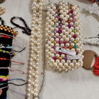 Bracelet manchette en perles