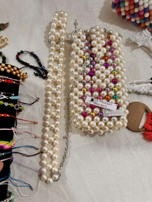 Bracelet manchette en perles