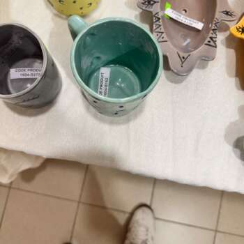 Tasses en céramique peintes (lot)