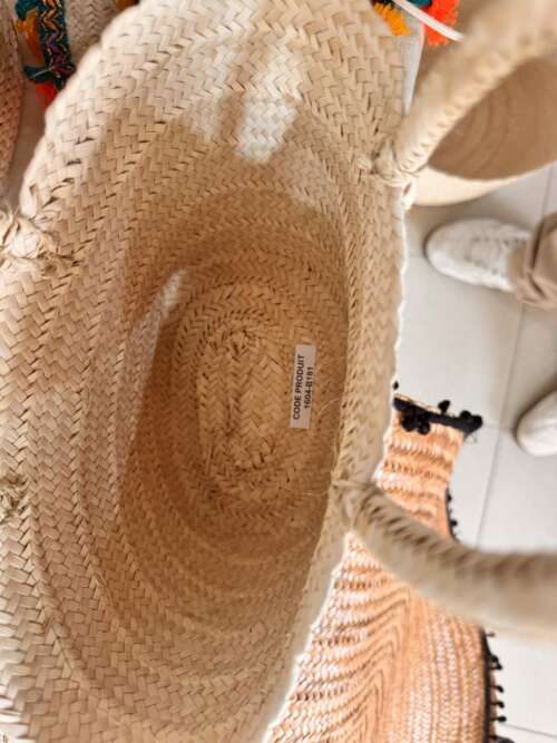Grand panier en paille