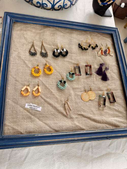 Boucles d'oreilles artisanales (lot)