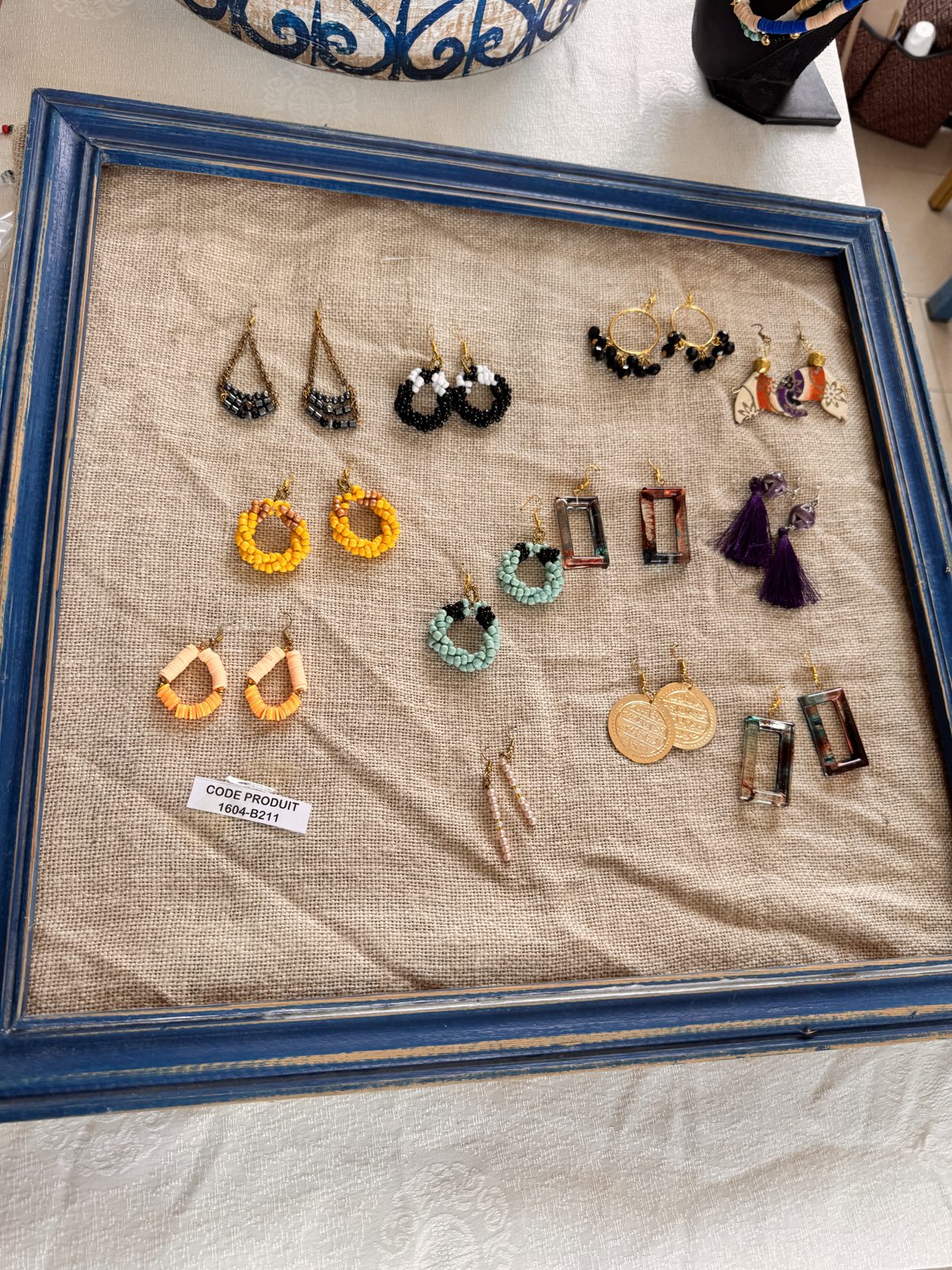 Boucles d'oreilles artisanales (lot)