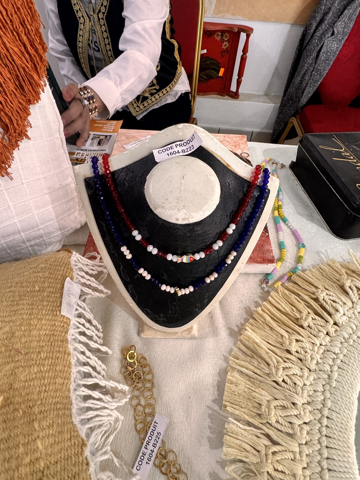 Collier multi-rangs de perles