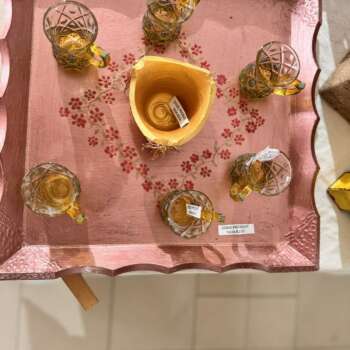 Verres à thé peints à la main (lot)