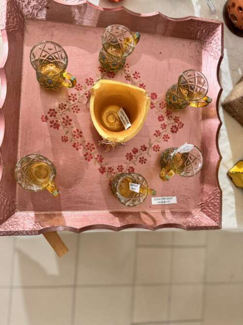 Verres à thé peints à la main (lot)