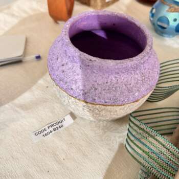 Cache-pot en céramique violet