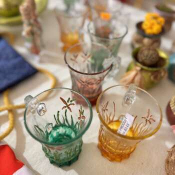 Verres peints à la main (lot)