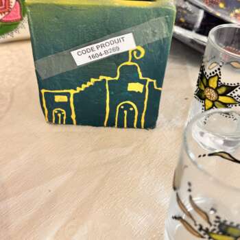 Cache-pot peint « Village »