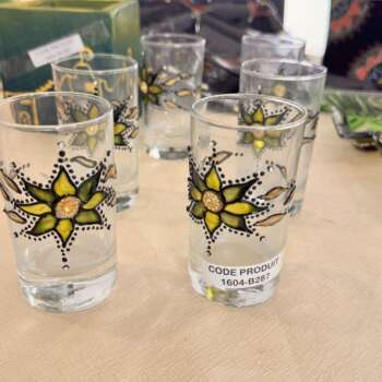Verres à thé peints (lot)