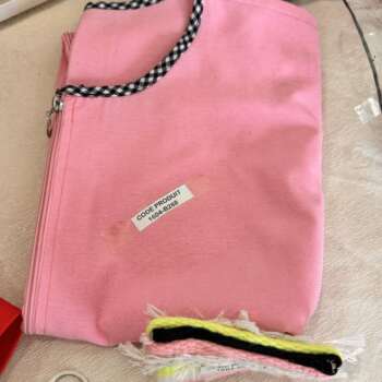 Pochette zippée rose