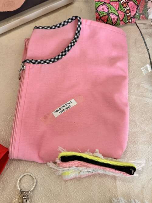 Pochette zippée rose