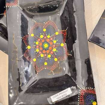 Plateau peint « Mandala »