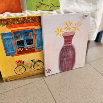 Toile « Vase fleuri »