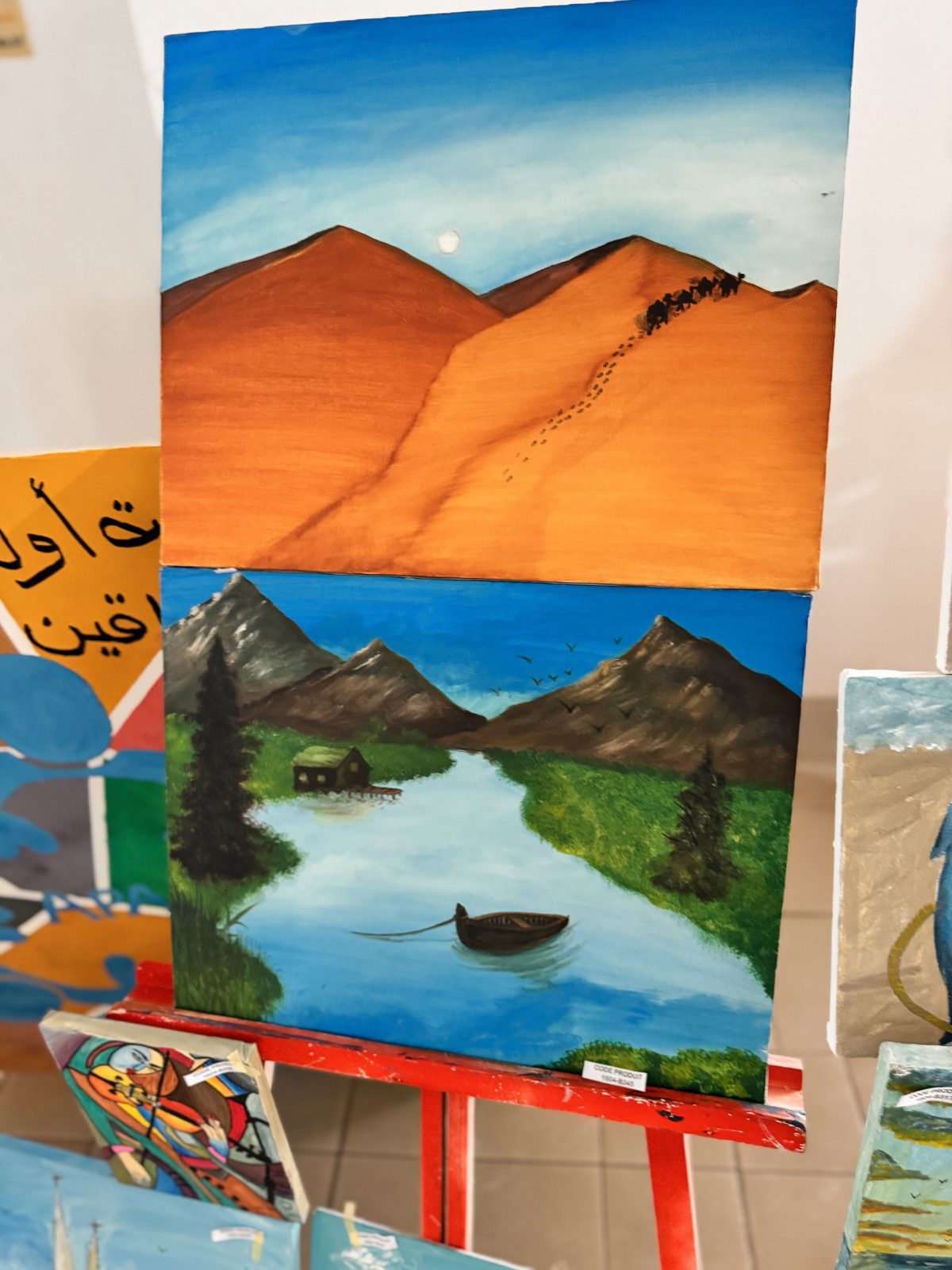 Toile « Désert et lac » - Image 2