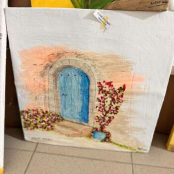 Toile « Porte fleurie »