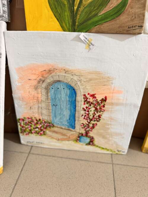 Toile « Porte fleurie »