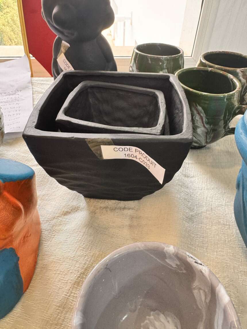Coupe carrée en céramique noire
