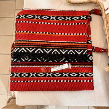 Sac bandoulière en kilim rouge