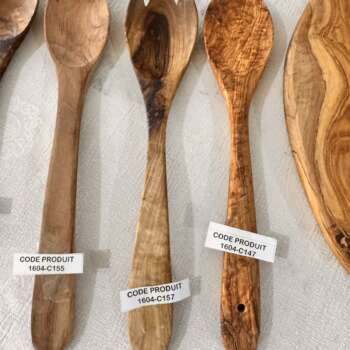 Cuillère de service en bois d'olivier