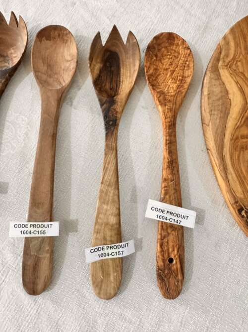 Cuillère de service en bois d'olivier
