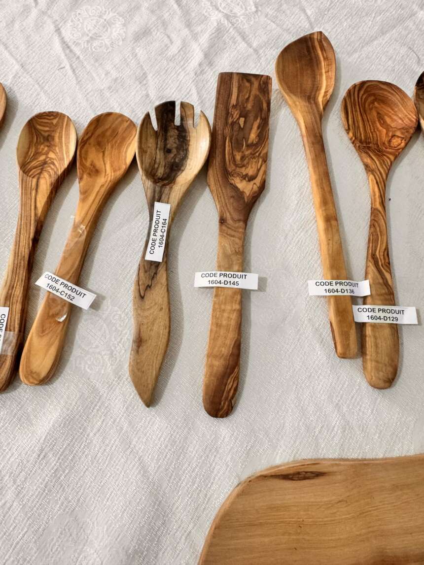 Fourchette à salade en bois d'olivier