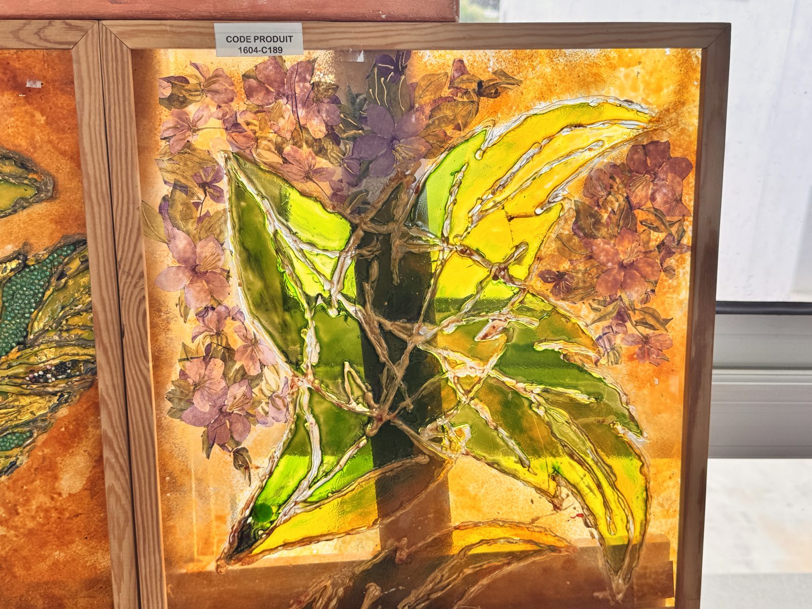 Tableau sur verre « Fleurs »