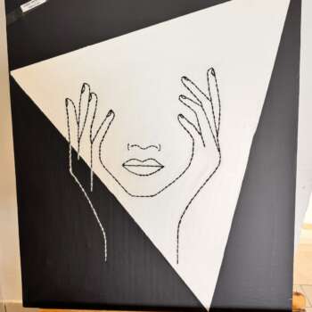 Toile « Visage graphique »