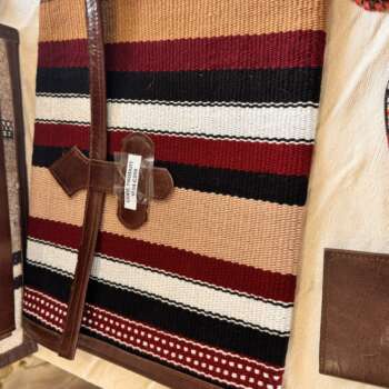 Porte-documents en cuir et kilim