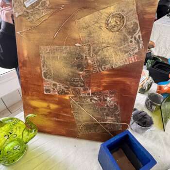 Tableau en cuivre repoussé