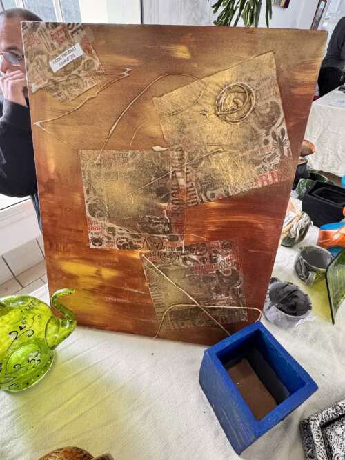 Tableau en cuivre repoussé