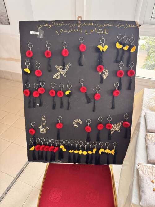 Assortiment de porte-clés brodés