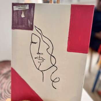 Toile décorative visage minimaliste