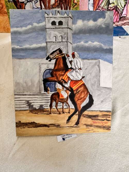 Tableau tissé « Cavalier »
