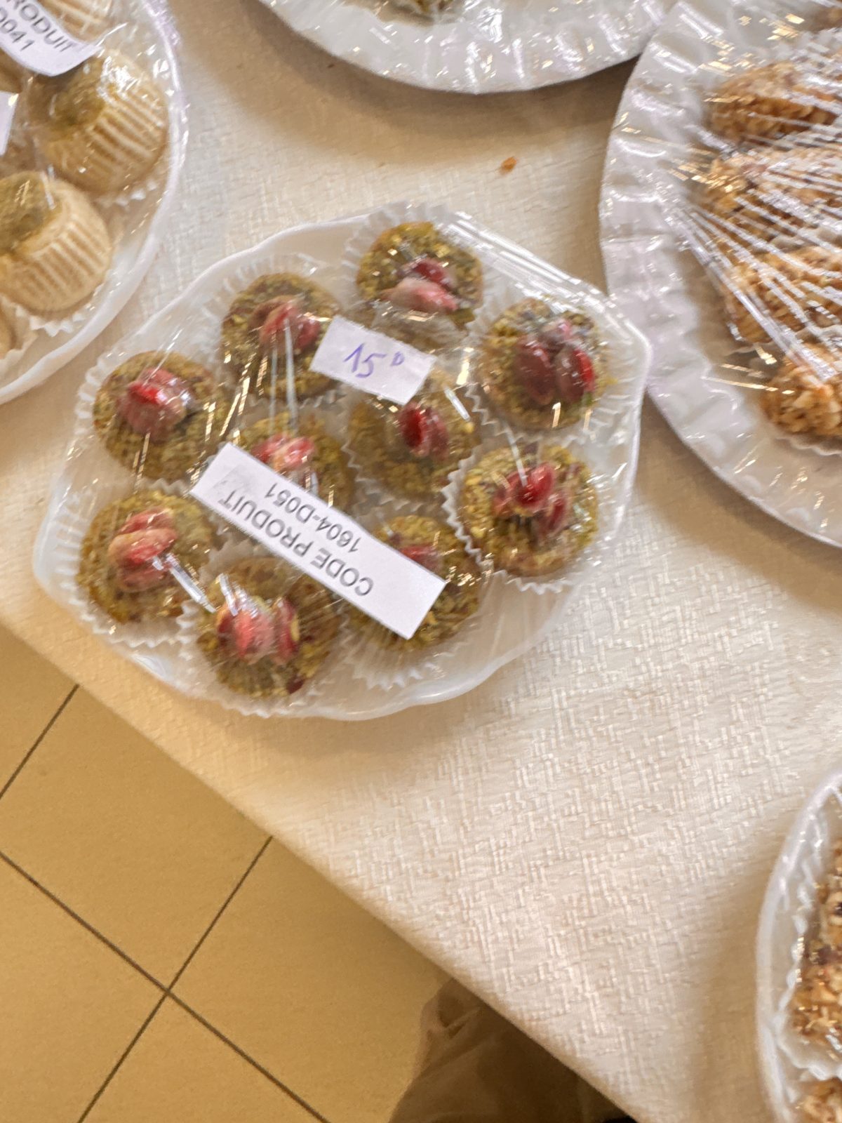 Gâteaux à la cerise et amande