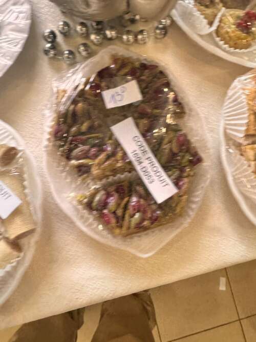 Gâteaux à la pistache et bouton de rose