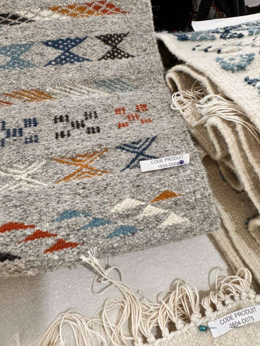 Tapis kilim berbère tissé main