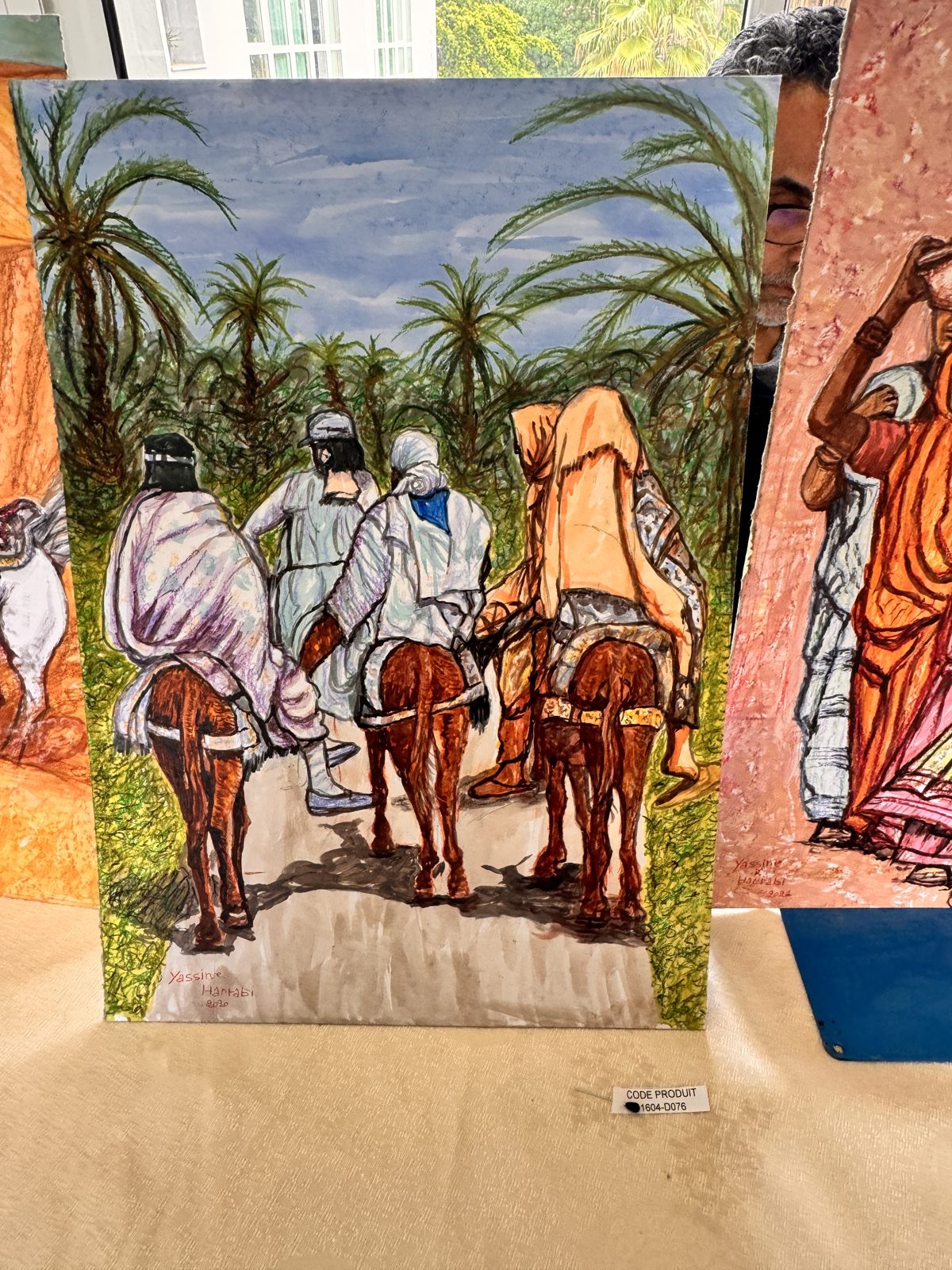 Tableau tissé « Halte des nomades »